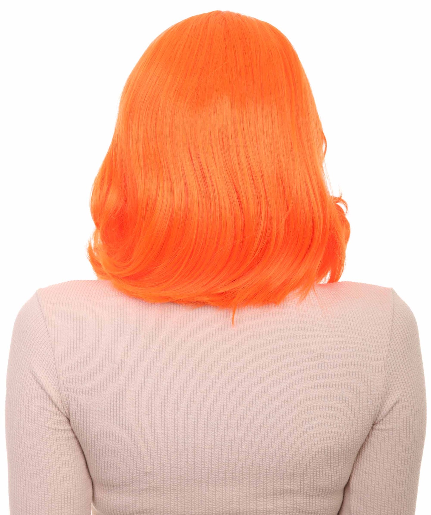 Wigs2you ハロウィン パーティー プレミアム 簡単に着用できる H-1150 とても快適なネオン オレンジ カーリー レディ ウィッグ