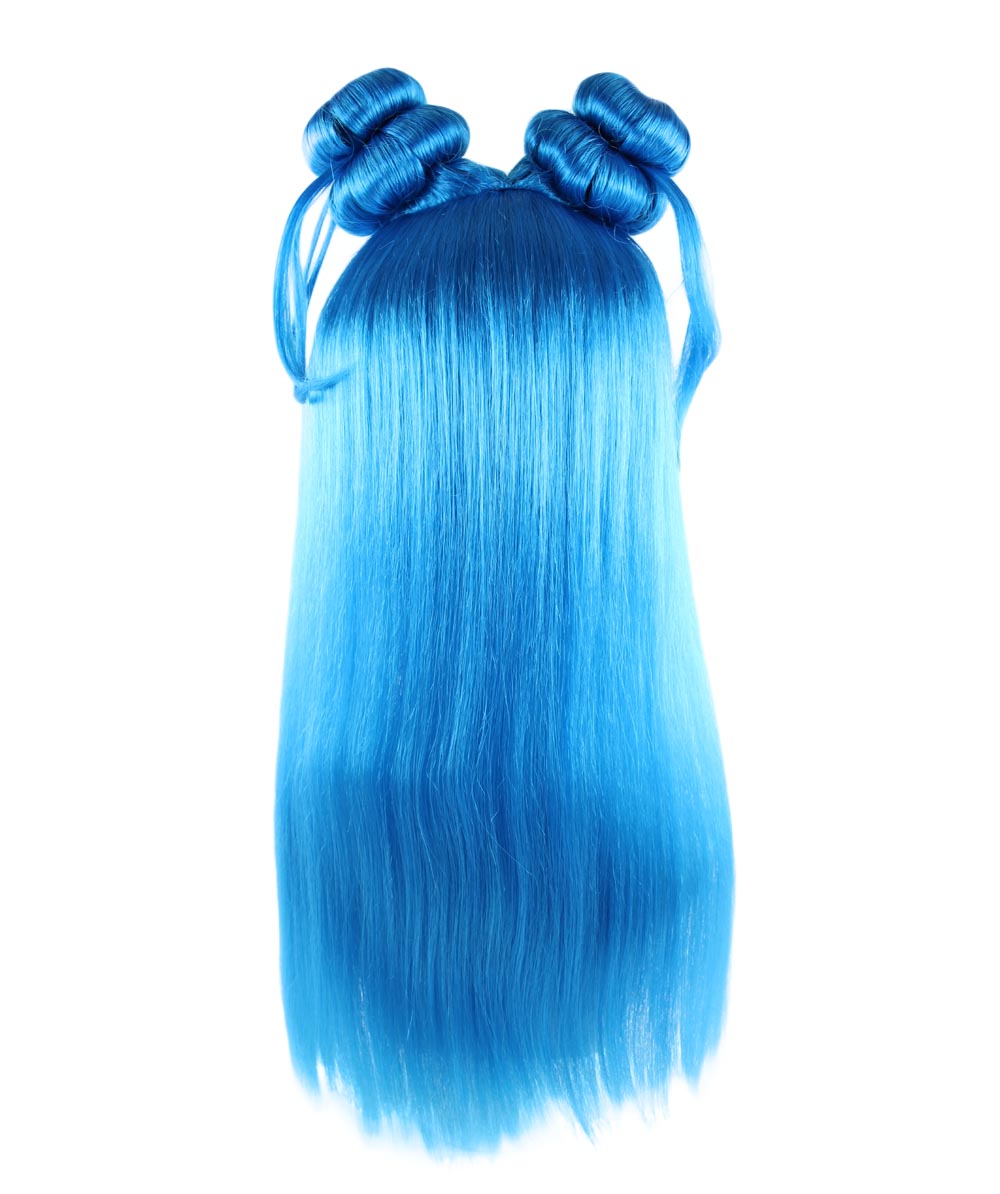 Wigs2you ハロウィン パーティー プレミアム レディース H-1227 快適なフィット感 ネオンブルー アジアン プリンセス ウィッグ