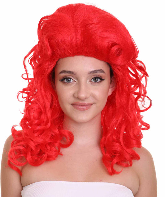 ハロウィンパーティープレミアム H-5247 女性用トロールロングカーリーウィッグ レッド
