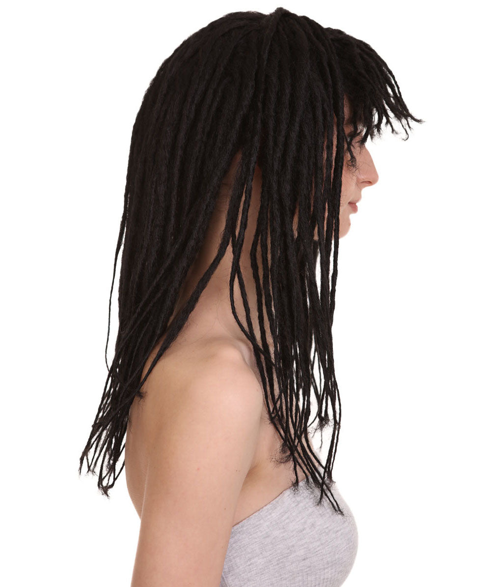 Wigs2youハロウィンパーティープレミアムレディースH-1957 着けやすい 非常に快適 ロングブラックドレッドロックウィッグ