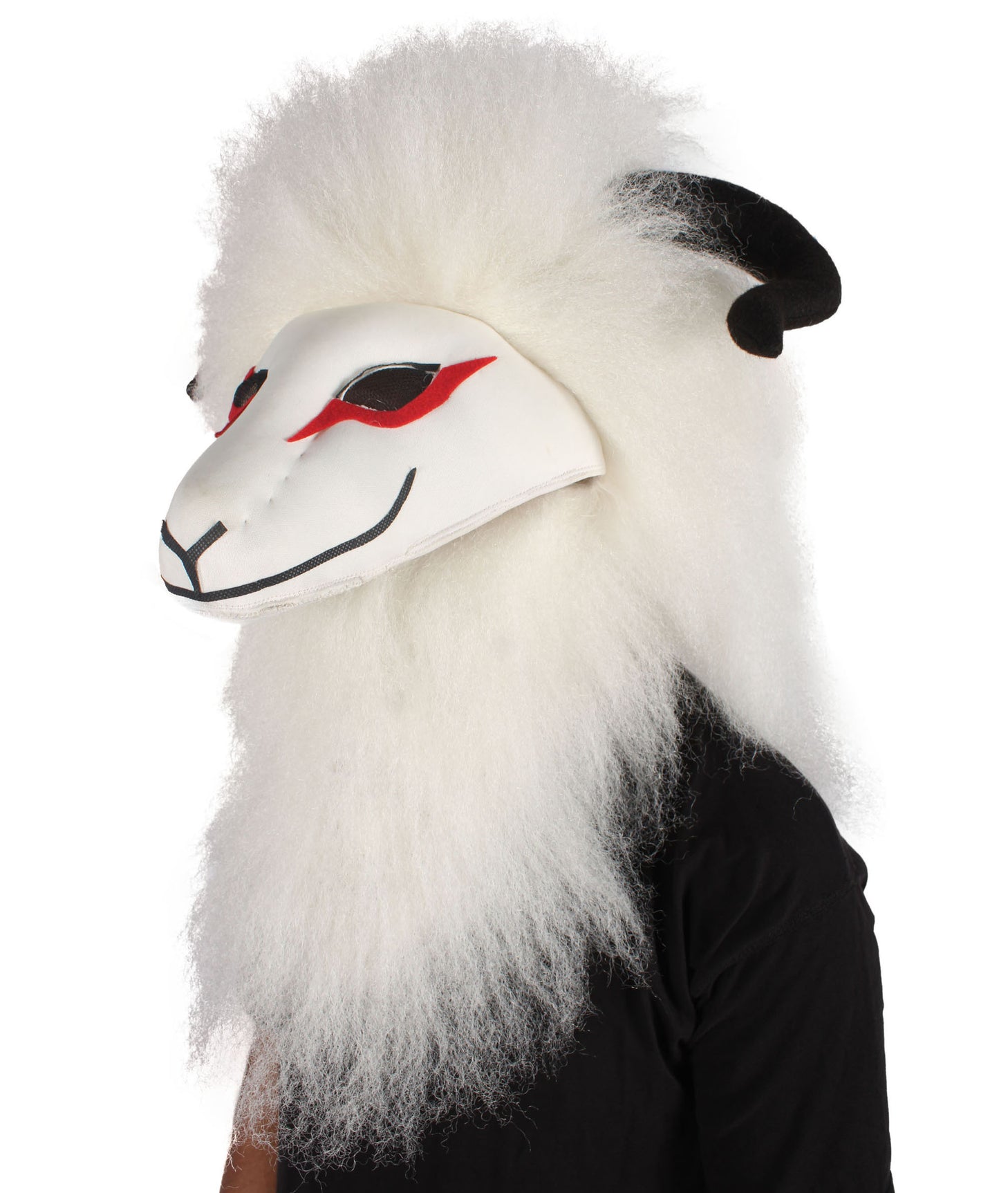 Unisex H-6199 Black & White African Unicorn Mask Perfect for Halloween and Cosplay Flame-retardant Synthetic Fiber