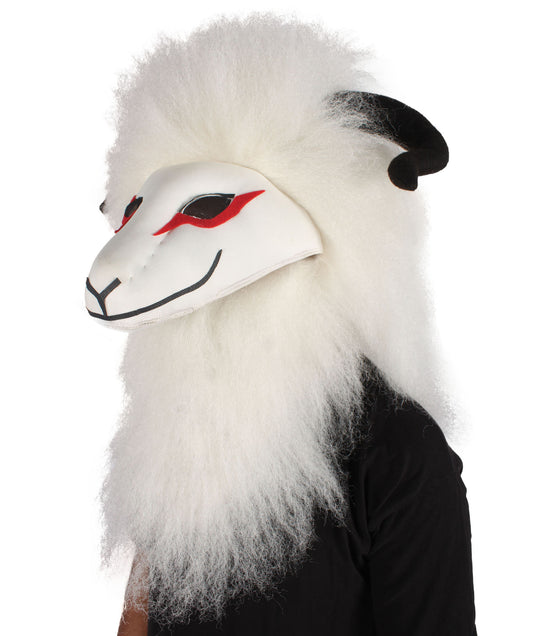 Unisex H-6199 Black & White African Unicorn Mask Perfect for Halloween and Cosplay Flame-retardant Synthetic Fiber