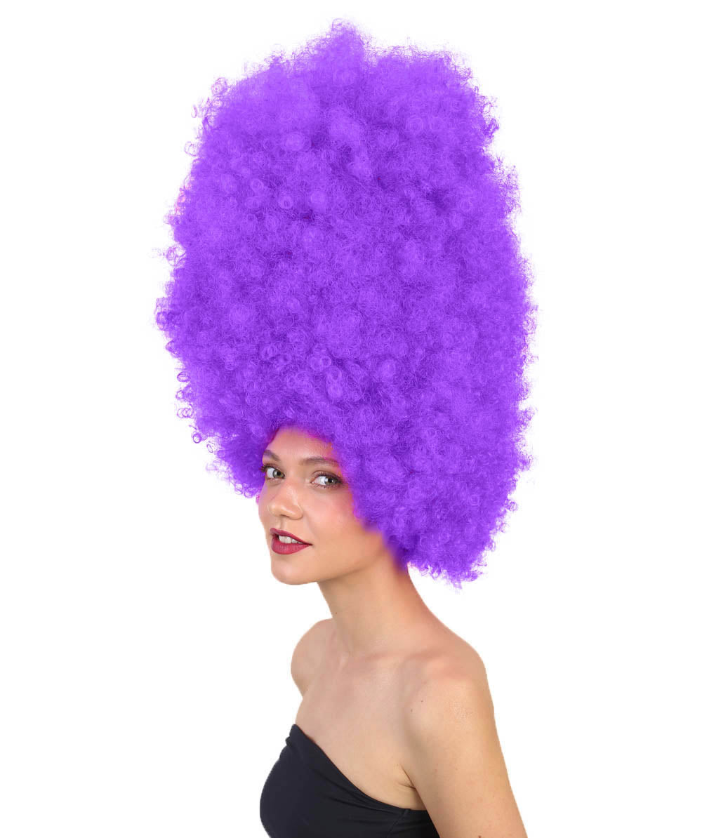 Wigs2you ハロウィンパーティ プレミアムレディース H-2010 着用しやすい 超巨大 ネオンパープル アフロウィッグ スタイルを大きくする