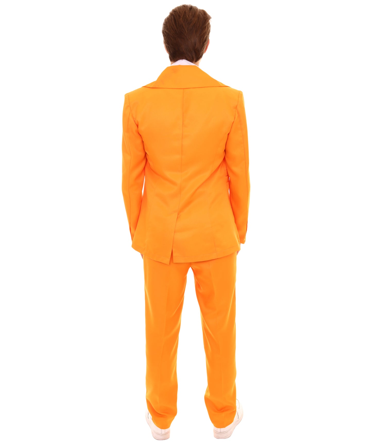 男性用 JCP-002_5 70'sロックスター スーツ コスチューム ディッキーとタイ付き プレミアム オレンジ ハロウィンコスチューム