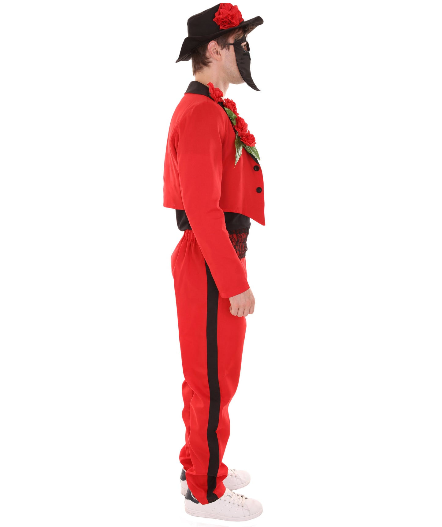 男性 JCP-102_2 のデイ・オブ・ザ・デッド セニョール 赤と黒のコスプレコスチューム