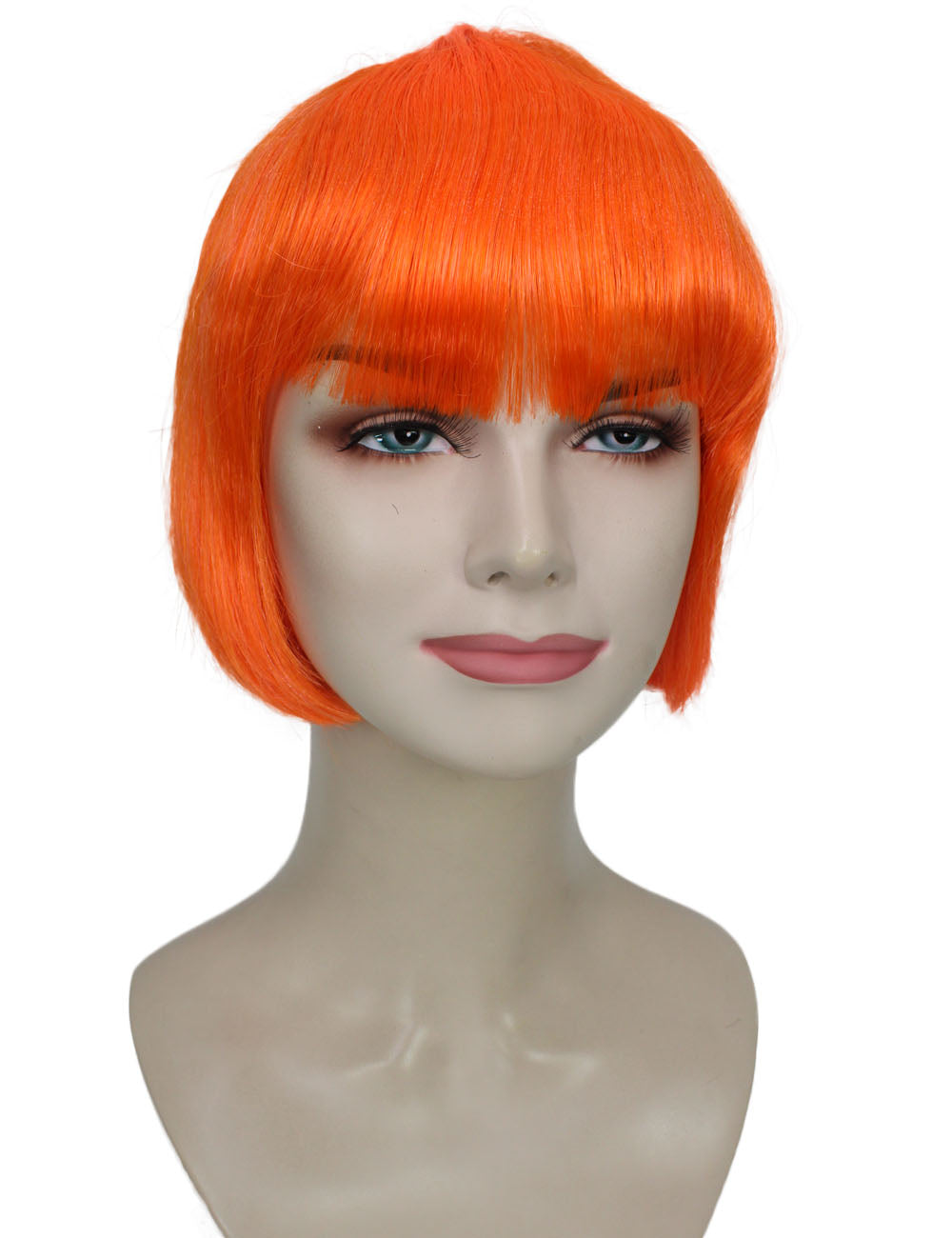ハロウィンパーティ プレミアムレディース H-5342 ネオンオレンジ ショート ウィッグ