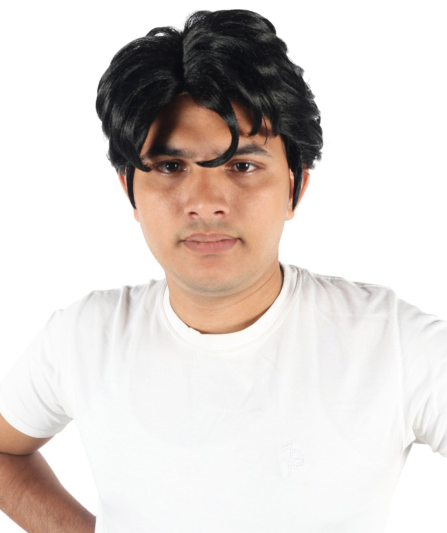 Wigs2you H-7078 大人用 メンズ K-POP 風 デーモンハンター ショート レイヤード フルウィッグ ブラック 合成繊維 ハロウィンやパーティーに