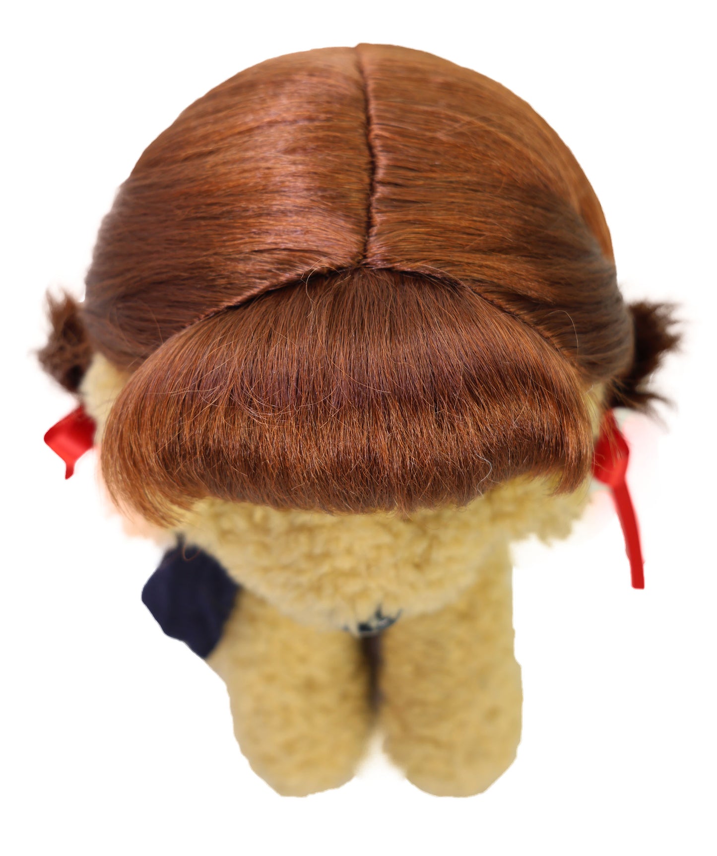 Wigs2you P-046 ペット用犬ウィッグ&ヘッドギア|赤茶色(オーバーンブラウン)のふわふわ合成繊維ウィッグ・通常キャップ付き|耐熱性ショートスタイル・小型ペット向け