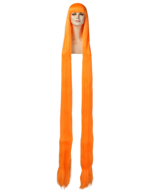 ハロウィンパーティー プレミアム レディース H-3224 アニメーション プリンセス 60 エクストラ ロング オレンジ ウィッグ