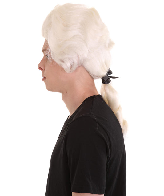 男性用コロニアルヒルトリカルウィッグ H-4291 プレミアム通気性キャップレスキャップ