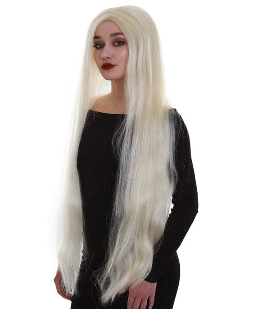 ハロウィンパーティープレミアム レディース H-5302 ブロンド ストレート エキストラロング トレンディ アイスクイーンウィッグ