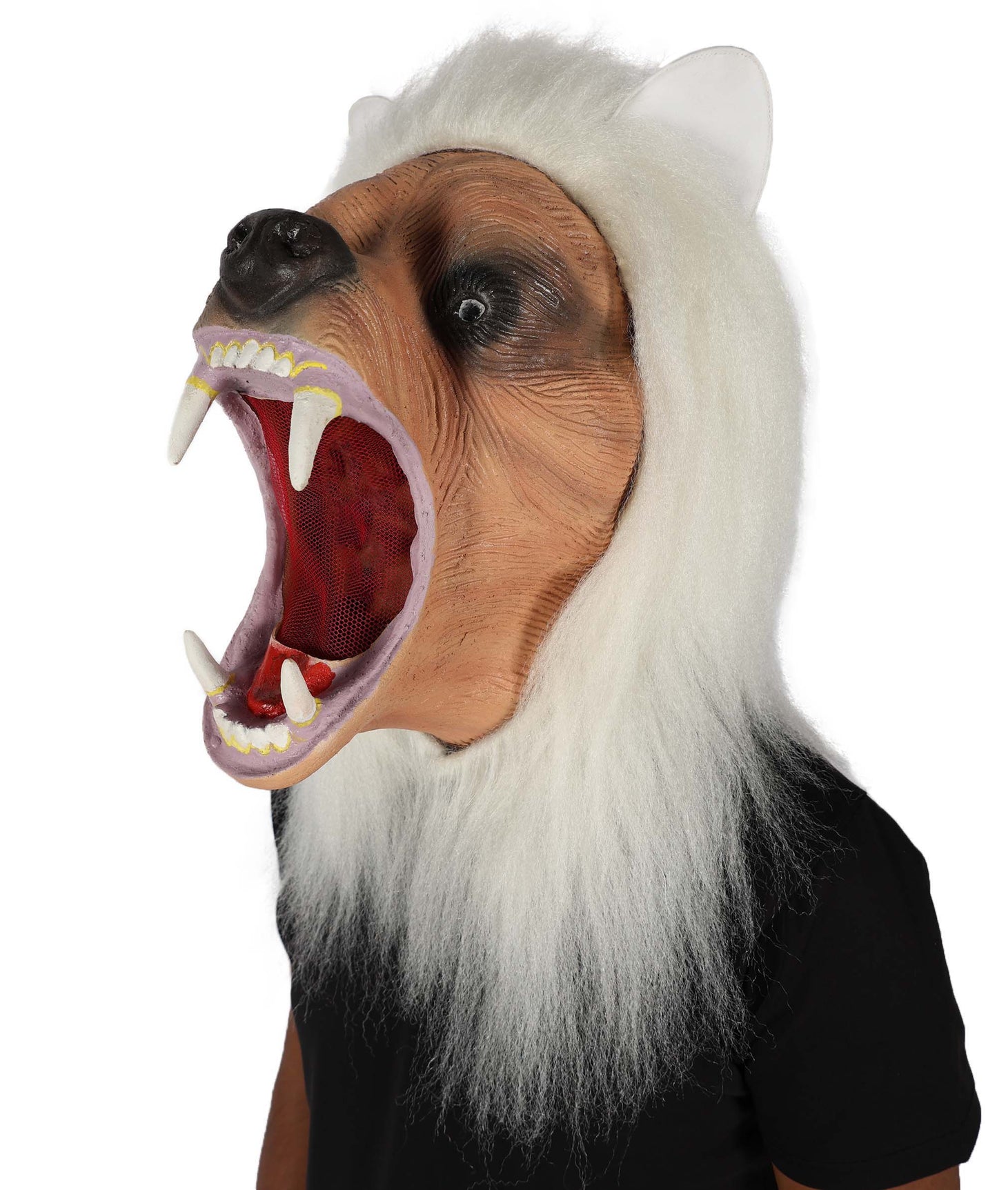 ユニセックス毛皮動物ウィッグとマスクセット H-6771BR ハロウィンやテーマパーティー用の完全な動物コスプレ