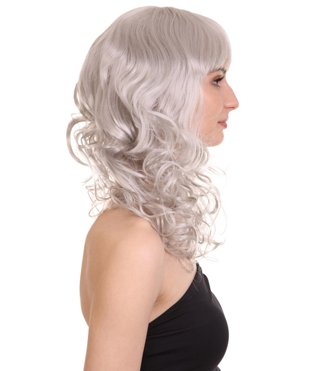 Wigs2you ハロウィンパーティー プレミアム レディース H-1015 着用しやすい ベラウィッグ グレー色