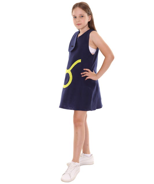 牡牛座 パーティーコスチューム JCO-263(Kids) 子供用ガール 12 星座のトロール ドレス ブルー ハロウィン コスチューム