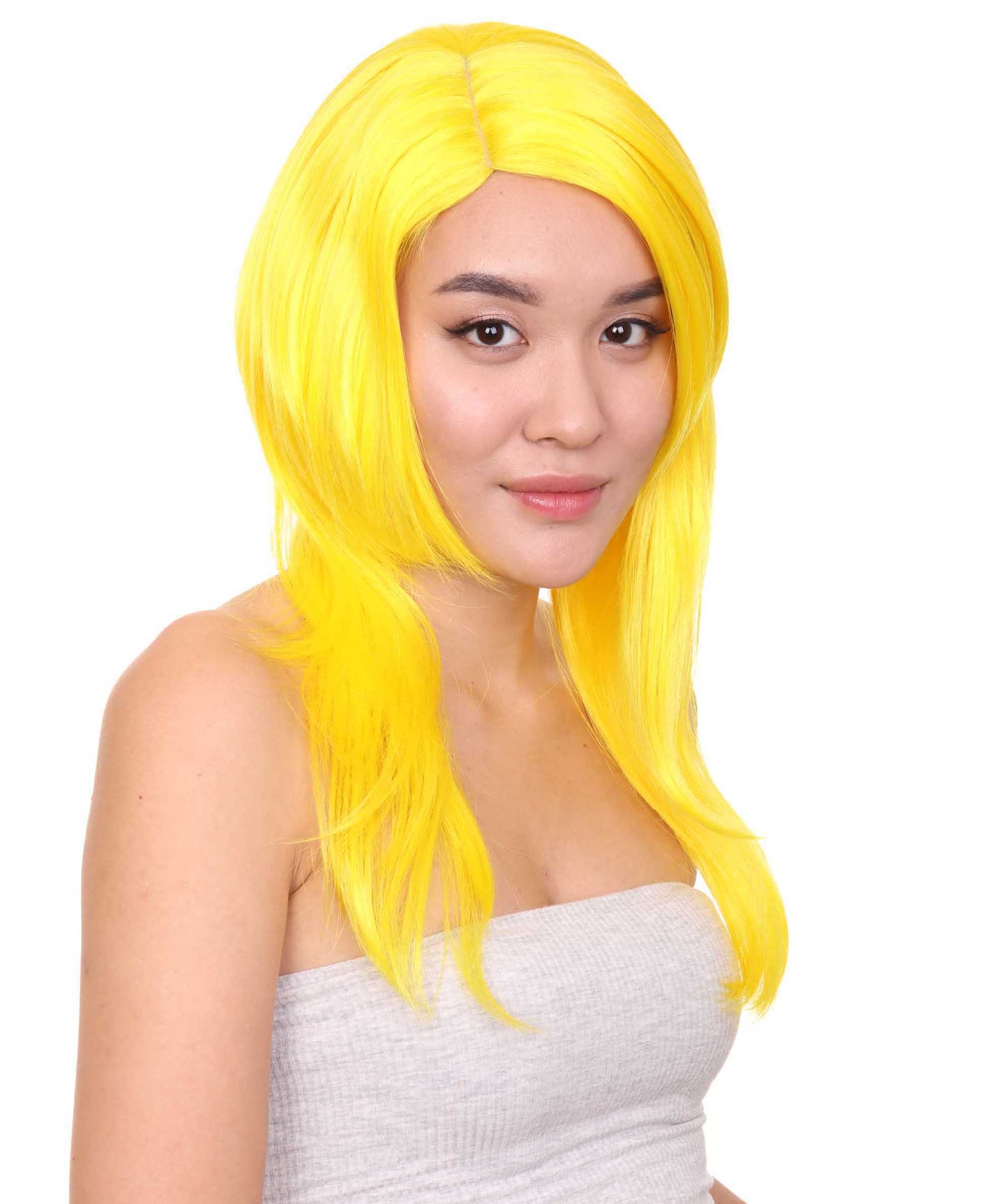 Wigs2you ハロウィンパーティー プレミアム レディース H-934 3レイヤーのパーティーガールウィッグ イエローカラー