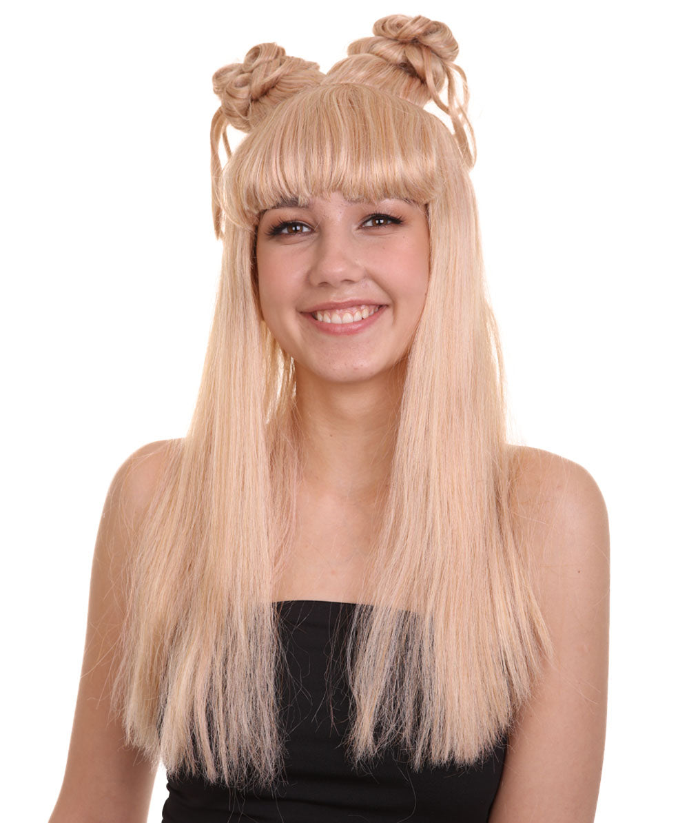 Wigs2you ハロウィン パーティー プレミアム レディース H-1216 快適なフィット感のゴールデン ブロンド アジアン プリンセス ウィッグ