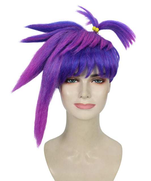 プレミアムレディースH-5930 アニメ映画マルチカラーコスプレウィッグ ハロウィンに最適 難燃性合成繊維