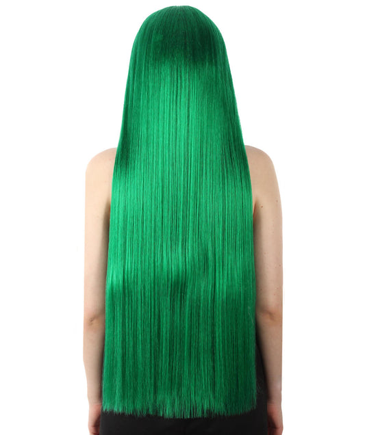 女性 36インチ 超長いウィッグ グリーン H-5379_6 バングなし コスプレ衣装の髪ウィッグ