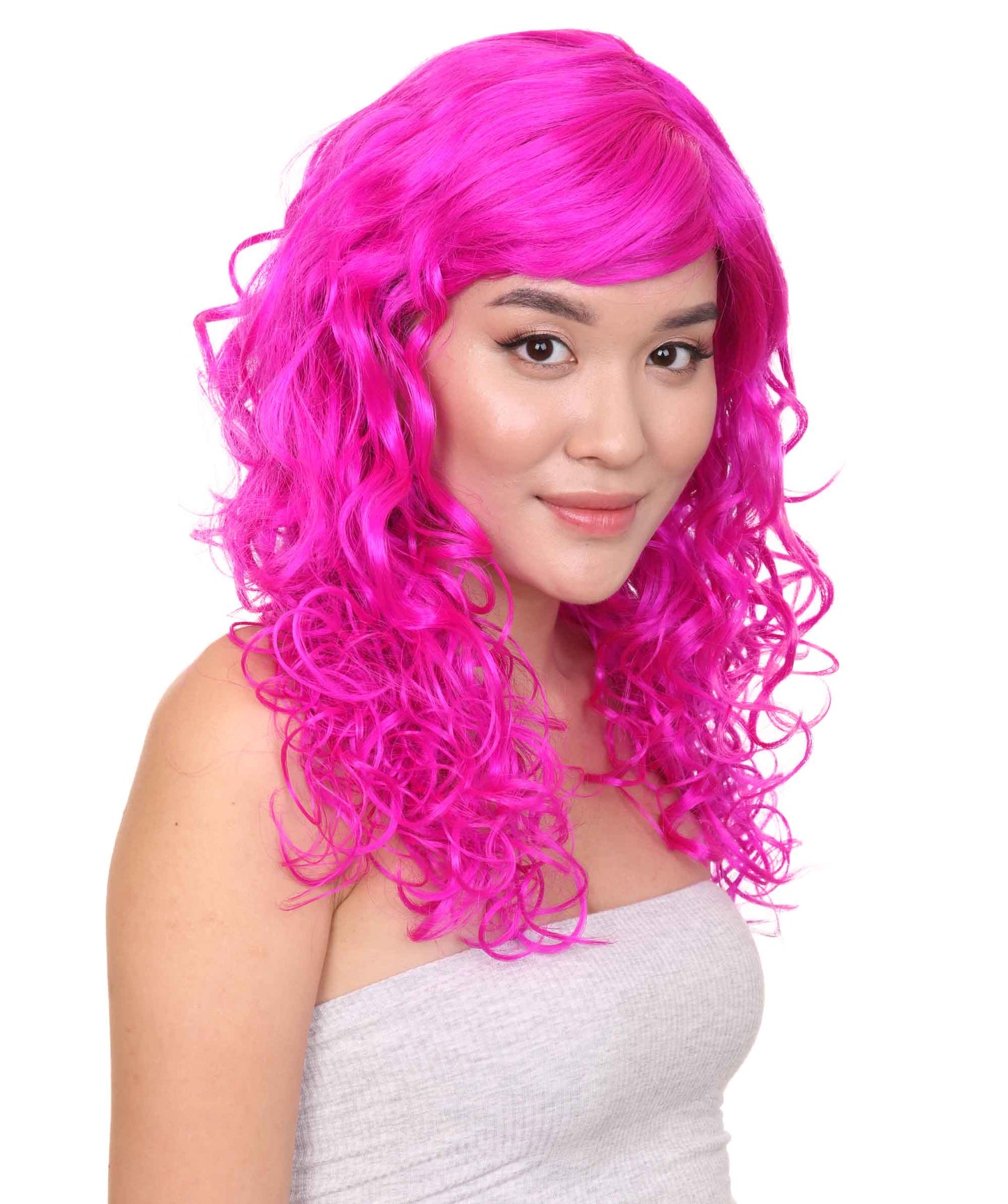 Wigs2you ハロウィンパーティープレミアムレディース H-1029 着用しやすい ベラウィッグ ネオンフューシャカラー