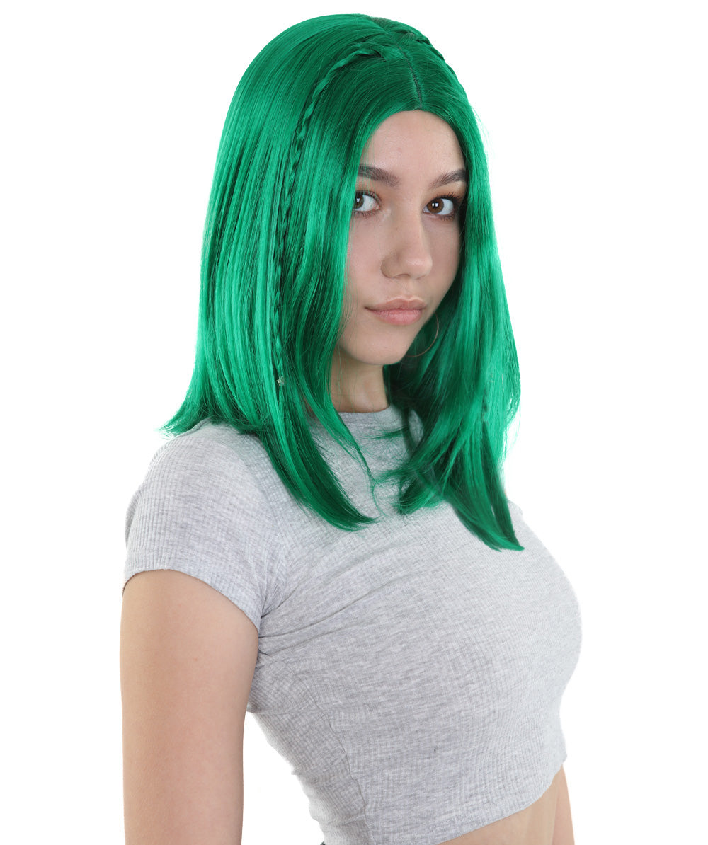 Wigs2you ハロウィンパーティープレミアム H-896 スワンプクイーンウィッグ ダークグリーン色