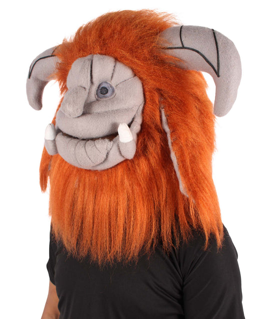 ユニセックス H-6200 ブラウンとレッドのテレビ映画ビーストマスク ハロウィンやコスプレに最適 難燃性合成素材