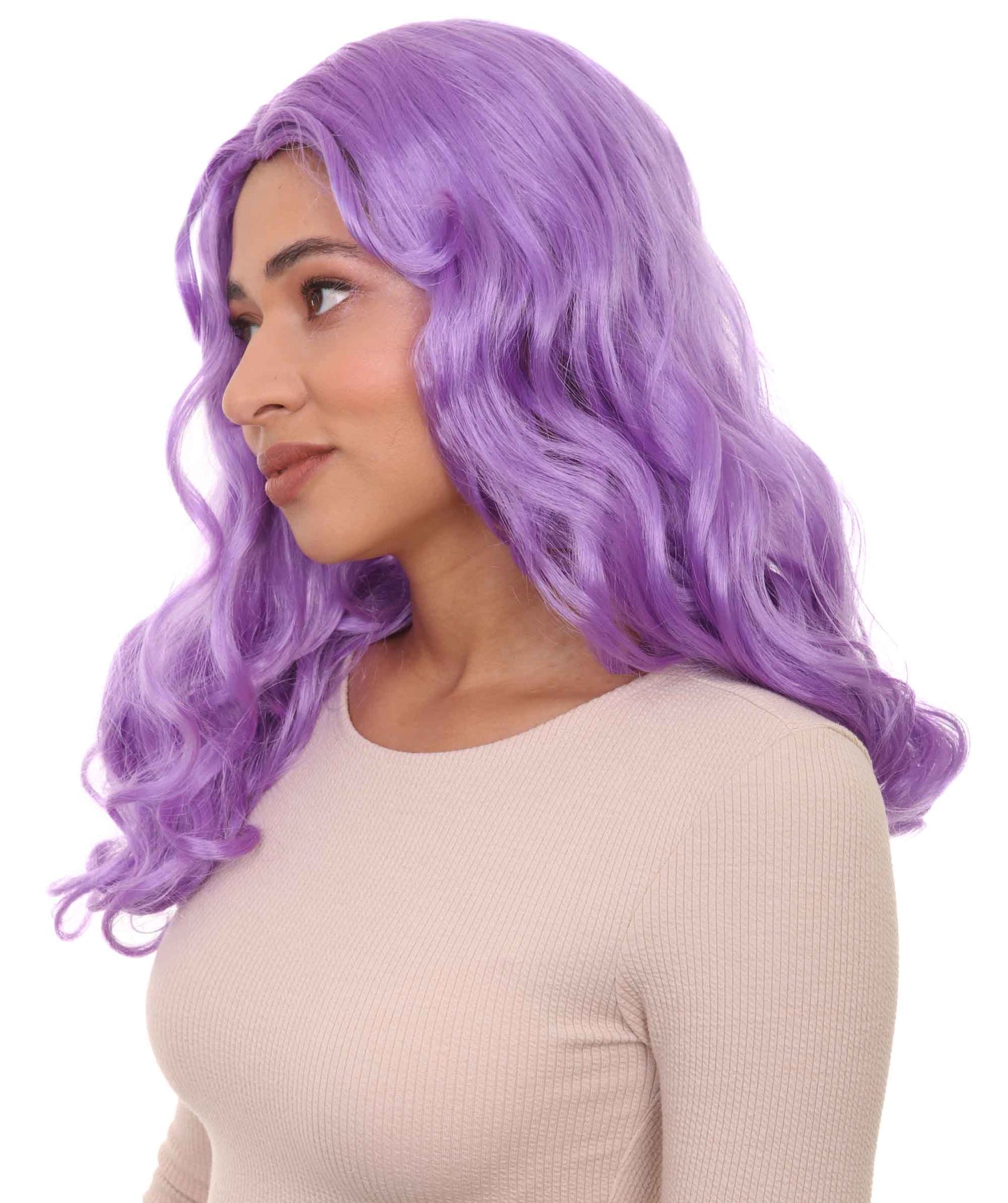 Wigs2you ハロウィンパーティープレミアム レディース H-1090 アリスウィッグ 鏡の国のアリス ライラック色
