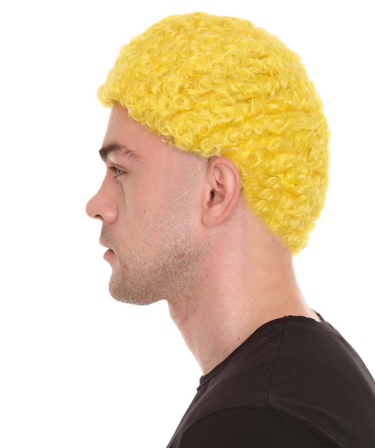 Wigs2you ハロウィンパーティー プレミアム メンズ H-618 コウノトリ アフロウィッグ イエロー色