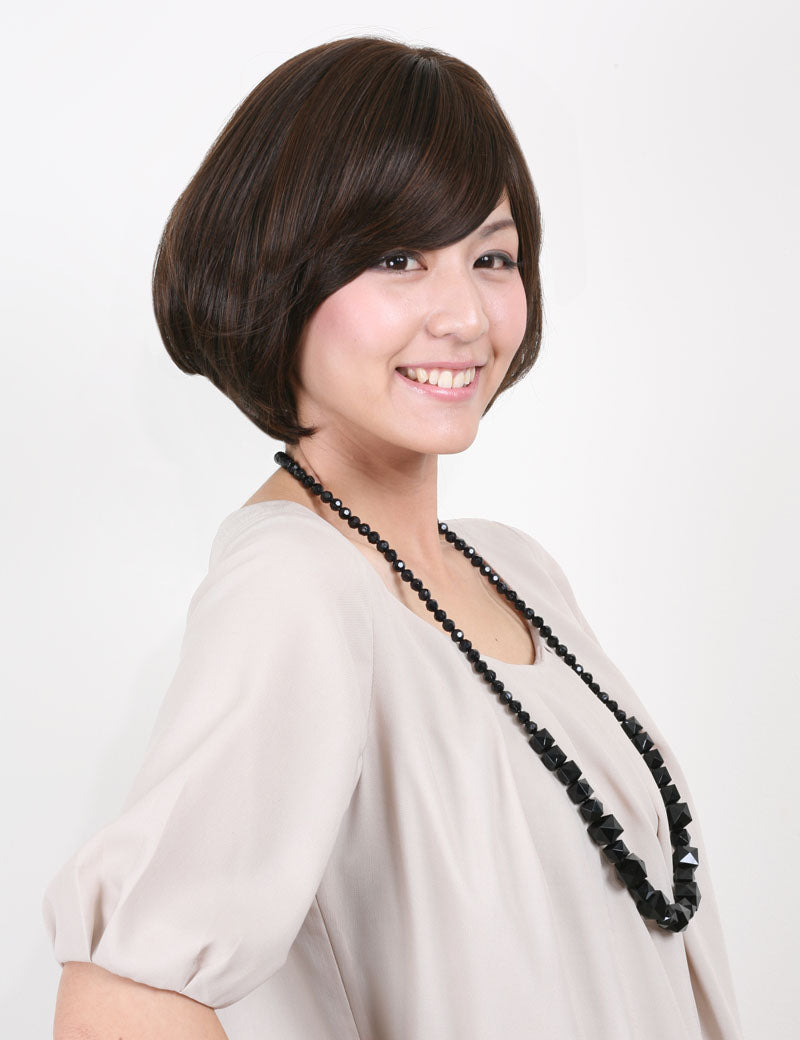 "ショートボブスタイル☆パッツン前髪でカワイイさUP☆ 耐熱素材なのでアレンジ自由自在 ウィッグネット付き♪ WS-2010 "