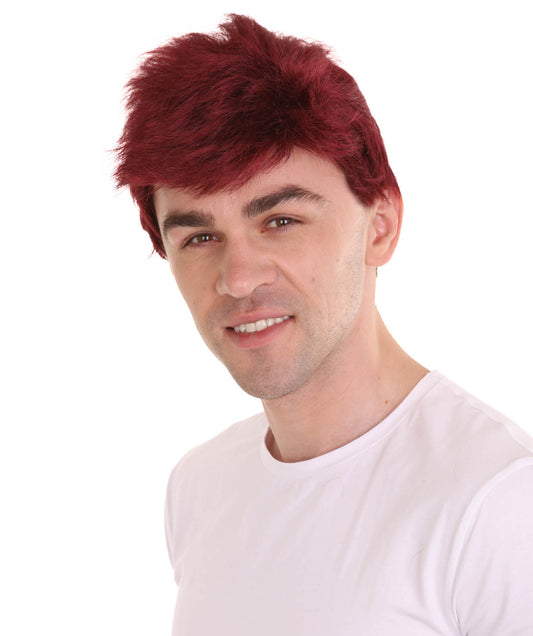ハロウィンパーティー プレミアム 男性用 H-2306 ファンシーバーガンディ ウィッグ