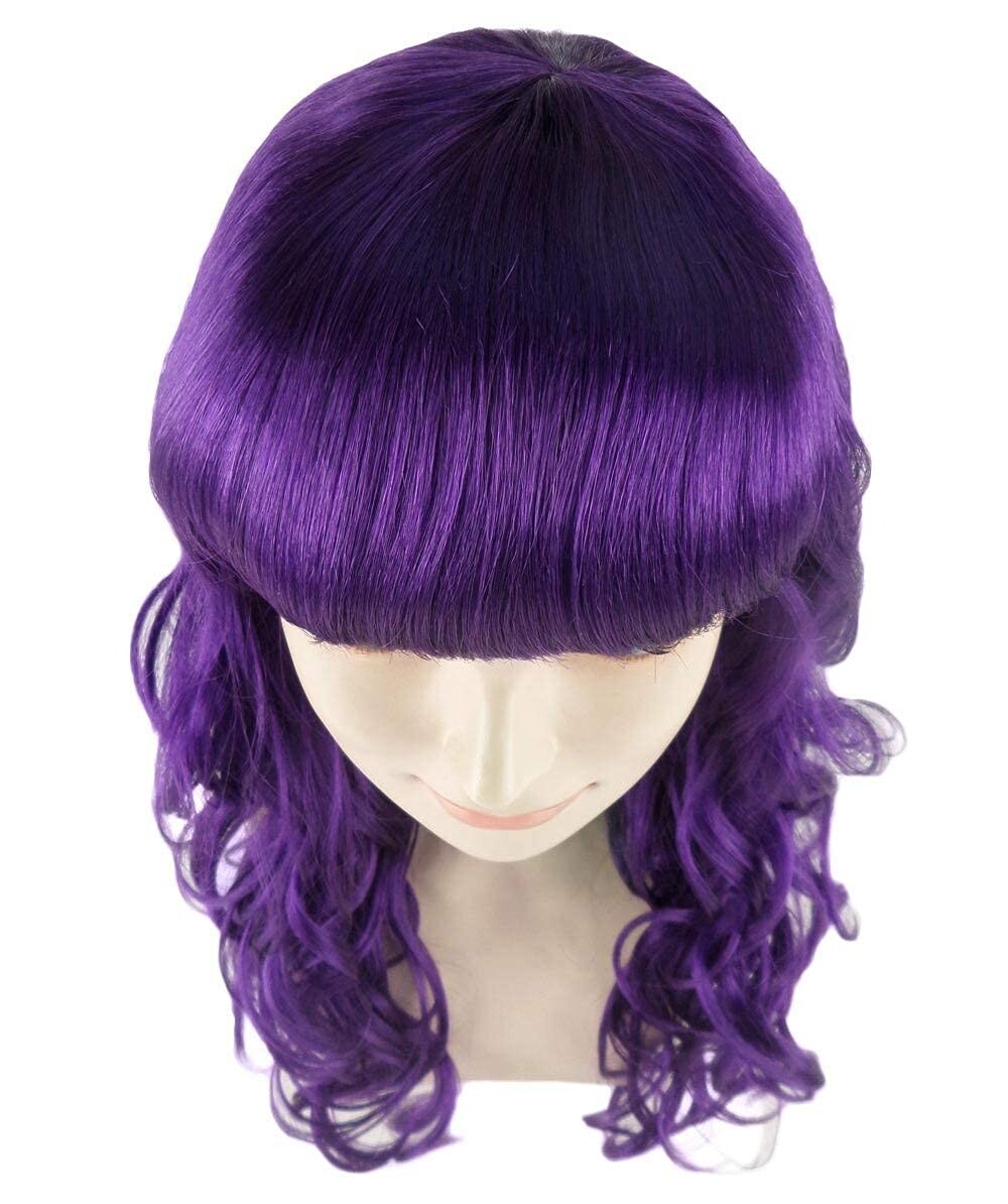 Wigs2you ハロウィン パーティー プレミアム H-824 バットマン 女性ジョーカー ウィッグ ダークパープル色