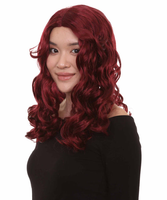 Wigs2you ハロウィンパーティー プレミアム レディース H-1079 アリスウィッグ 鏡の国のアリス バーガンディカラー