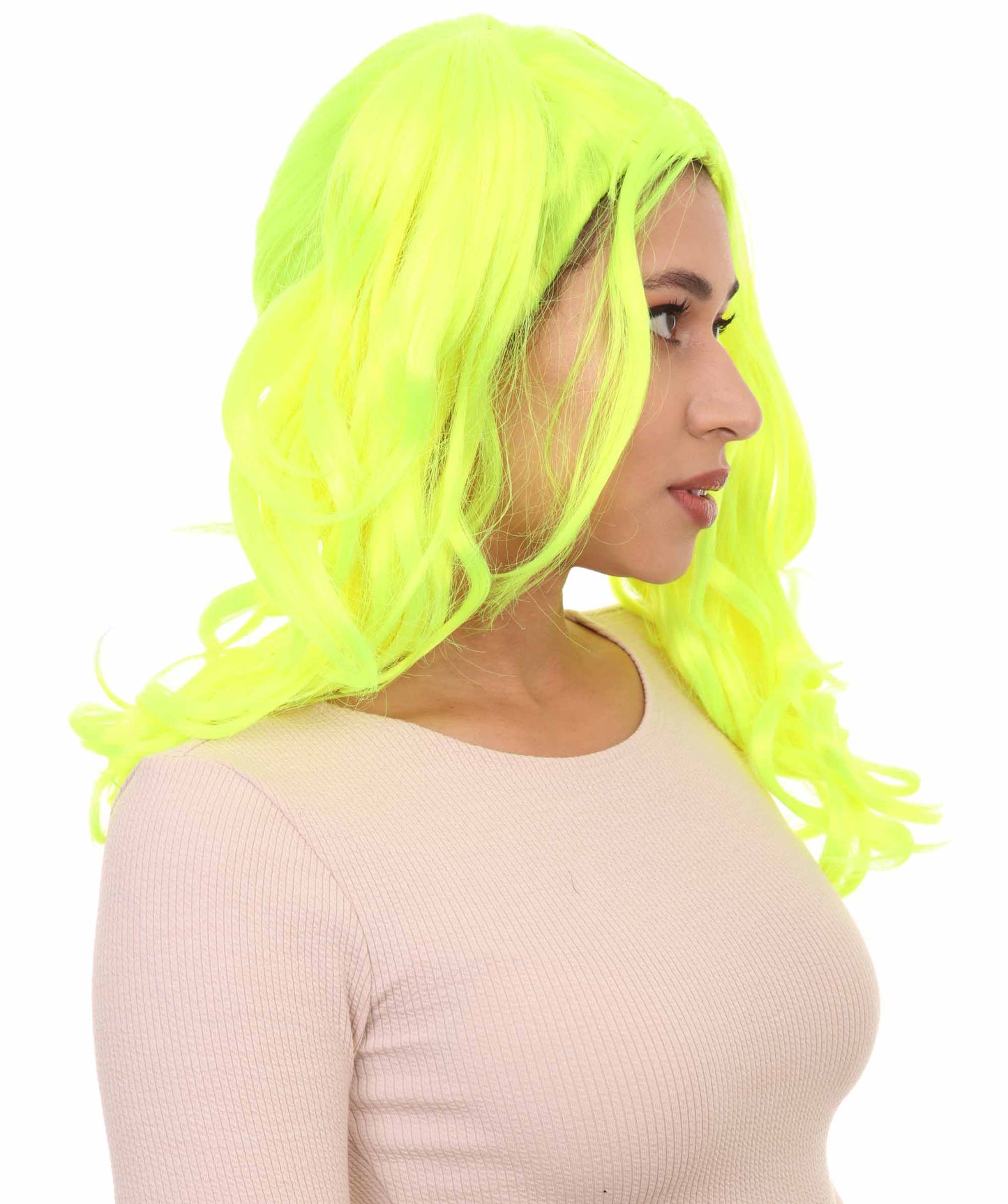 Wigs2you ハロウィンパーティー プレミアム レディース H-742 ドリー ピグテールウィッグ ネオングリーン色