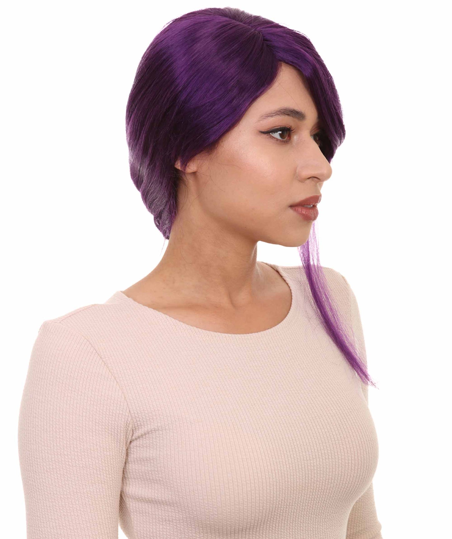 Wigs2you ハロウィン パーティー プレミアム レディース H-1172 とても快適なバイオレット編み込みウィッグ
