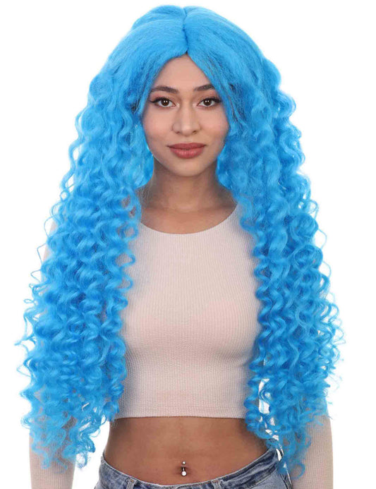 Wigs2you ハロウィンパーティープレミアムレディース H-1486 美しいルックを手に入れよう!マリンマーメイド ウィッグ 明るいブルー