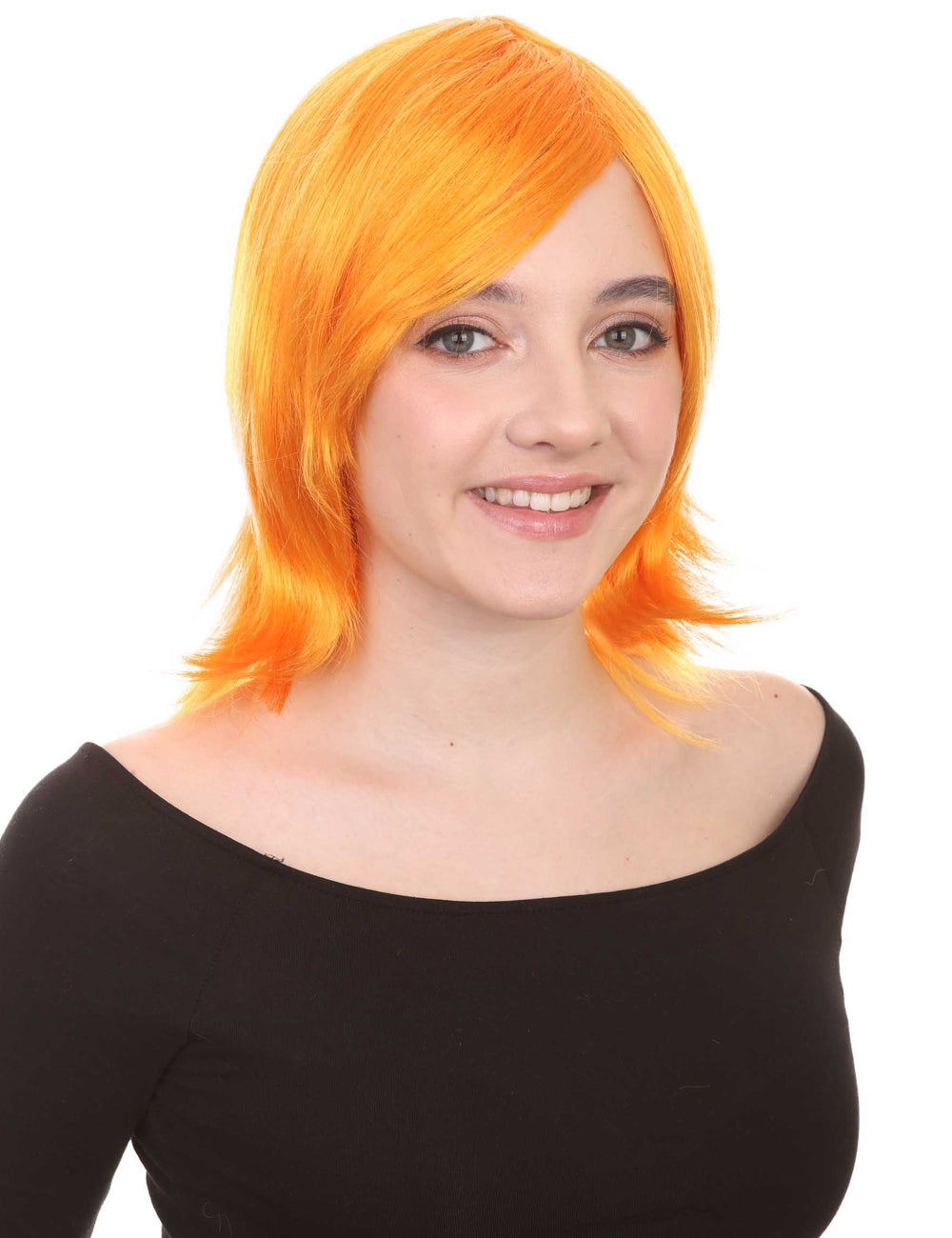 Wigs2you ハロウィン パーティー プレミアム H-1420 簡単に着用でき 快適なフィット感の女性ショート パンプキン ウィッグ