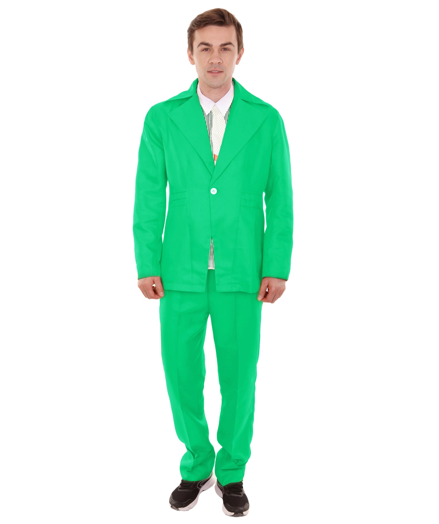 男性用 JCP-002_6 70'sロックスター スーツ コスチューム ディッキーとタイ付き プレミアム ライトグリーン ハロウィンコスチューム