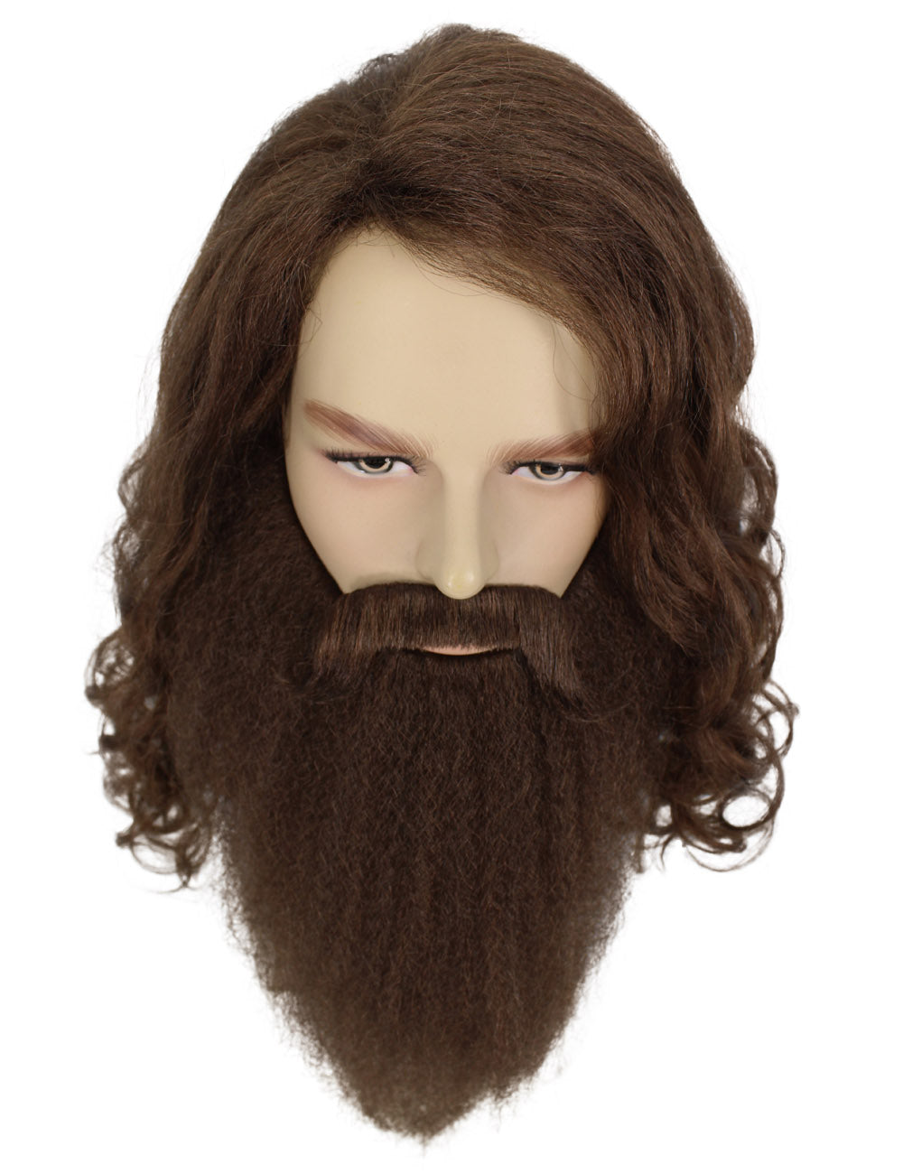 Wigs2you H-5632 大人用 メンズ 長さ19インチ ハロウィン ブラウン マジカル ジャイアント コスチューム ウィッグ (ひげ付き) 合成ソフトファイバーヘア、次のフェスティバルやグループ コスプレ パーティーに最適!