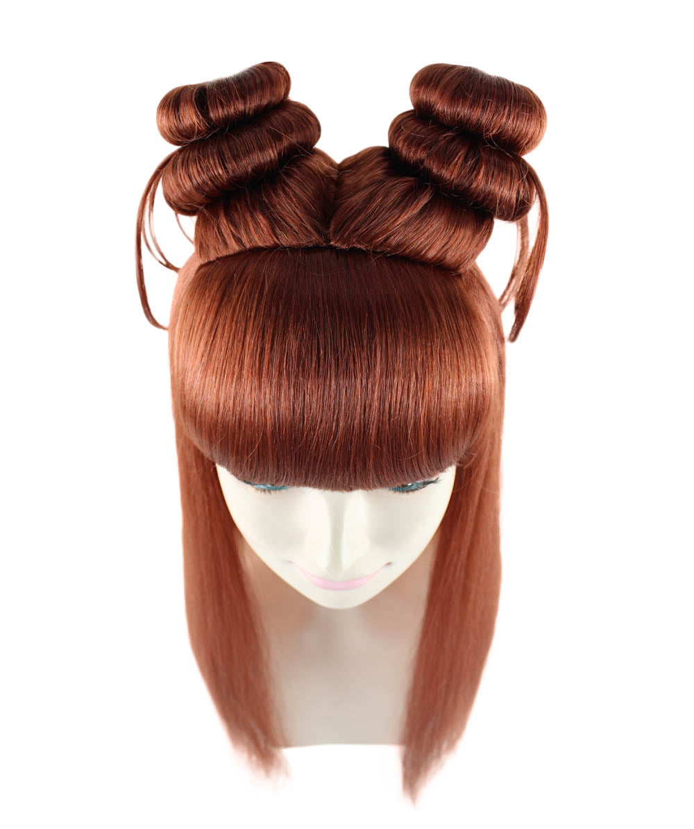 Wigs2you ハロウィン パーティー プレミアム レディース H-1196 快適なフィット ダーク オーバーン アジアン プリンセス ウィッグ