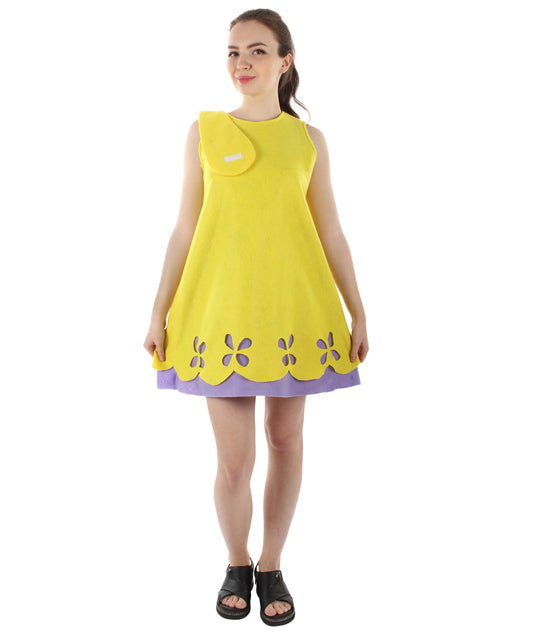 ウィメンズ JCP-027_2 トロールズ ポピー コスプレ イエロー コスチューム デラックス ハロウィン コスチューム