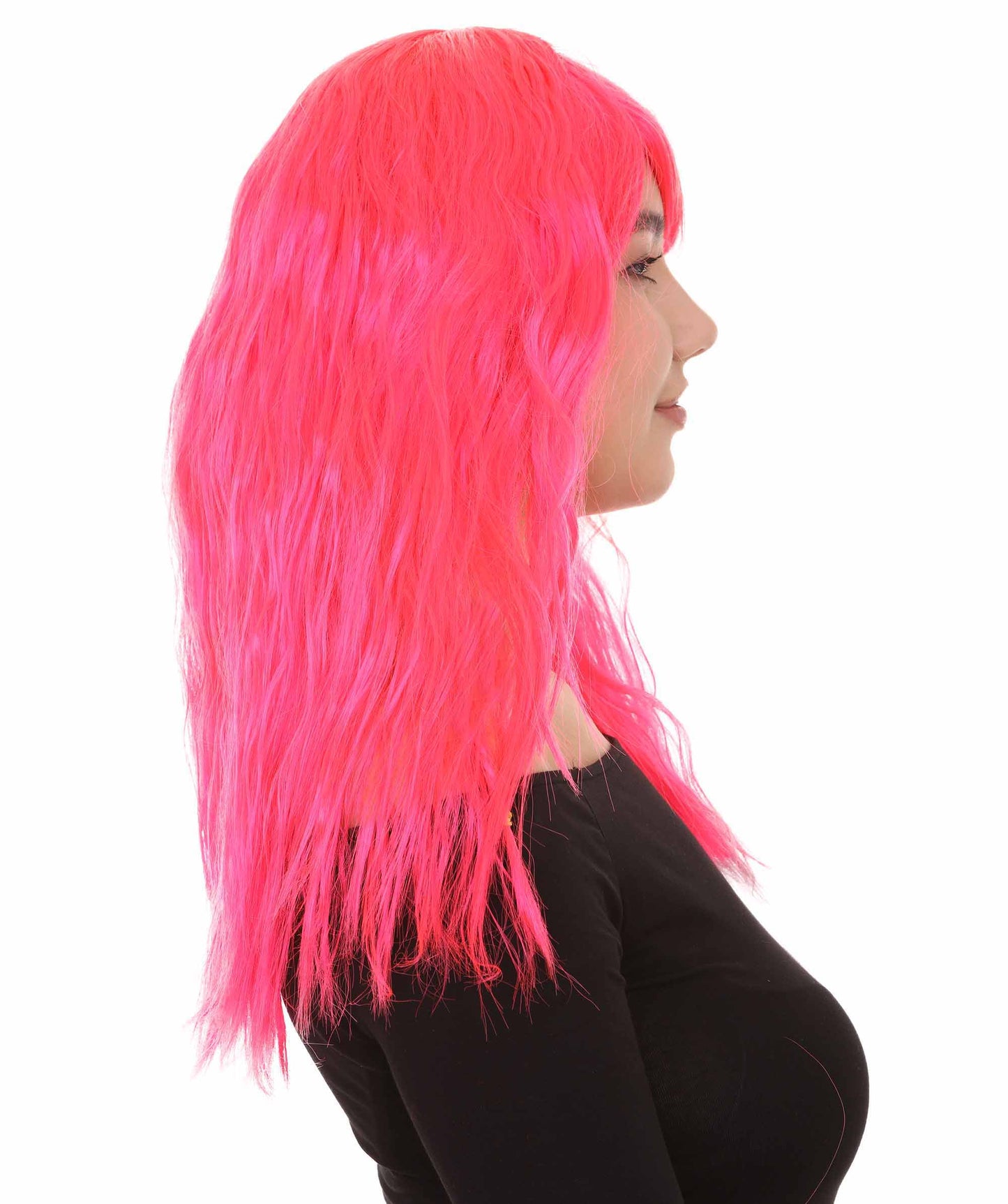 Wigs2you ハロウィンパーティープレミアムレディース H-1756 華やかに見えるグラマラマ ネオンピンクウィッグ