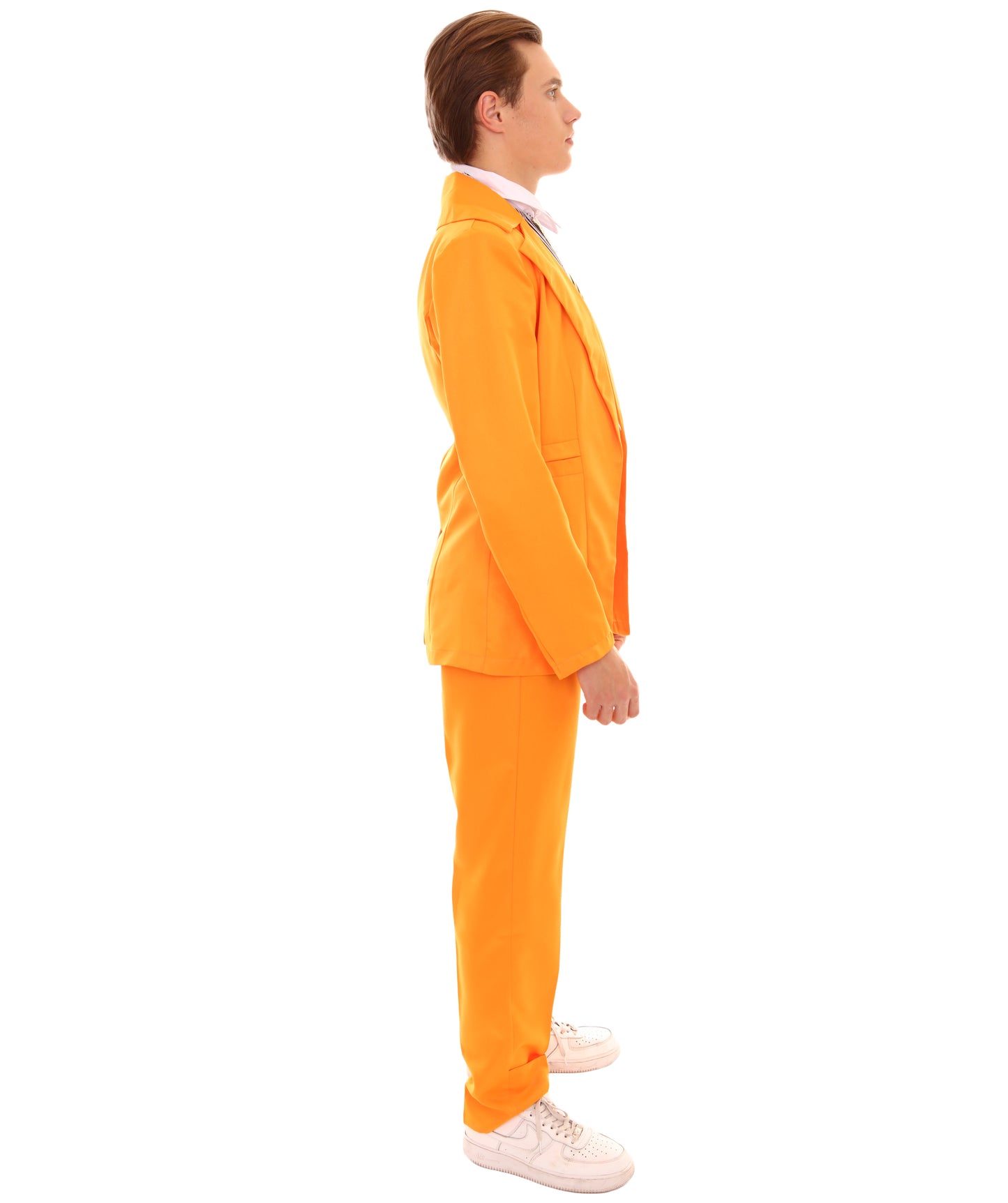 男性用 JCP-002_5 70'sロックスター スーツ コスチューム ディッキーとタイ付き プレミアム オレンジ ハロウィンコスチューム
