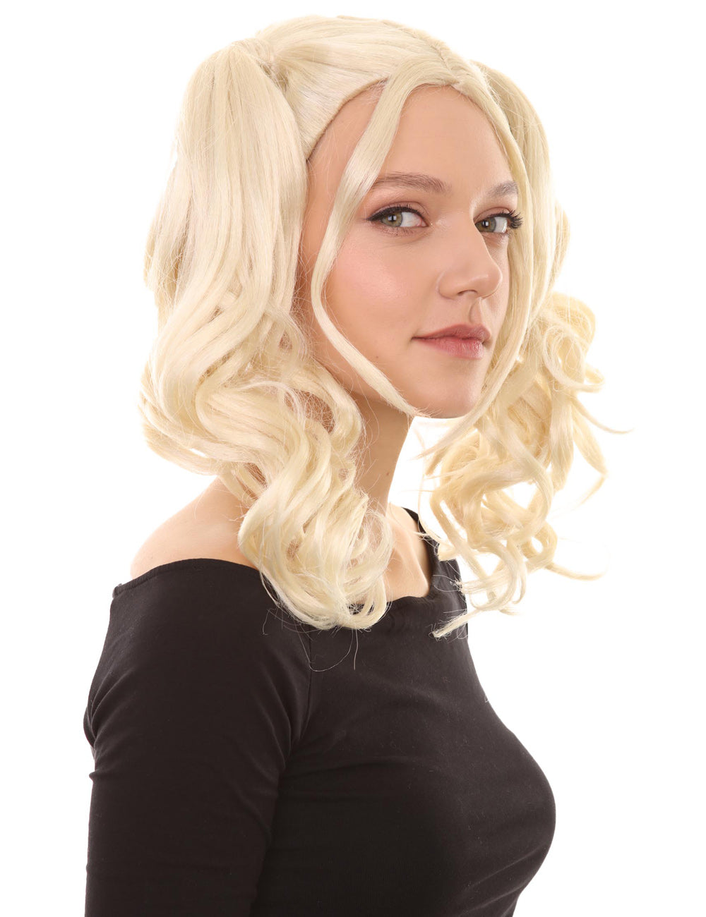 Wigs2you ハロウィンパーティー プレミアム レディース H-761 ドリー ピグテール ウィッグ Lt ブロンドカラー