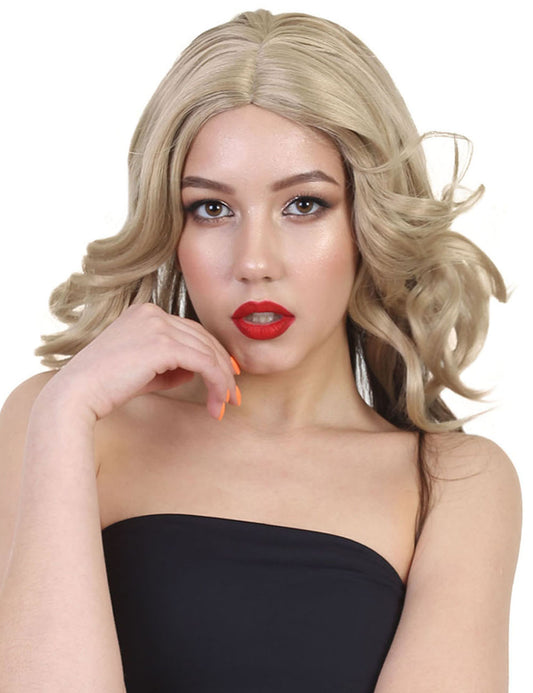 女優ウィッグ | レディース映画キャラクターコスプレハロウィンウィッグ | ウィッグ プレミアム通気性キャップレスキャップ H-353