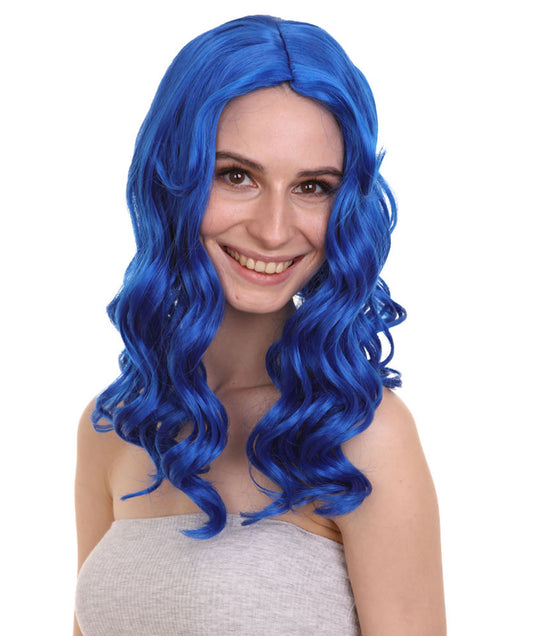 Wigs2you ハロウィンパーティー プレミアム レディース H-1089 アリスウィッグ 鏡の国のアリス ダークブルー色