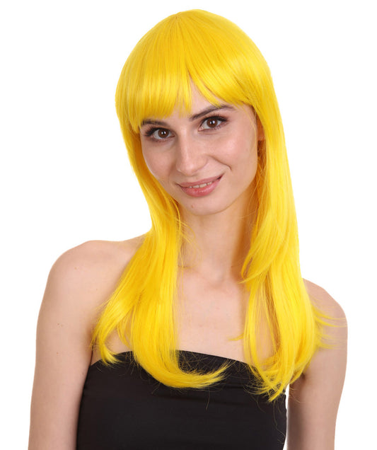 Wigs2you ハロウィン パーティー プレミアム レディース H-1042 とても快適なグラマー グリーンウィッグ イエローカラー