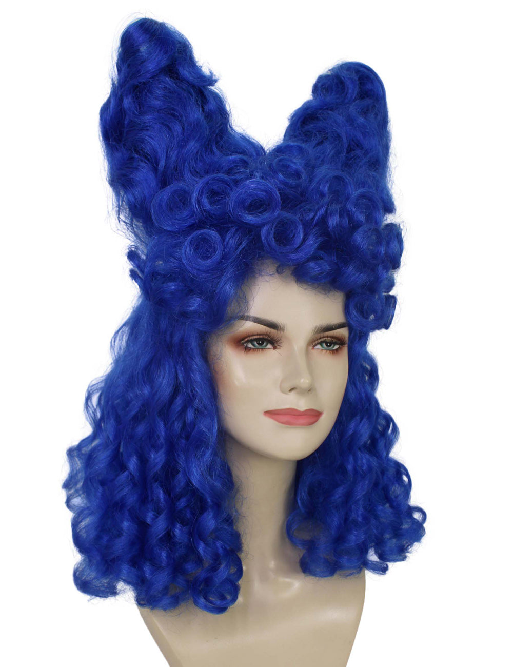 Wigs2you ハロウィンパーティ プレミアムレディース RuPaul Drag Race 青いカーリーハートアップドウィッグ H-5720