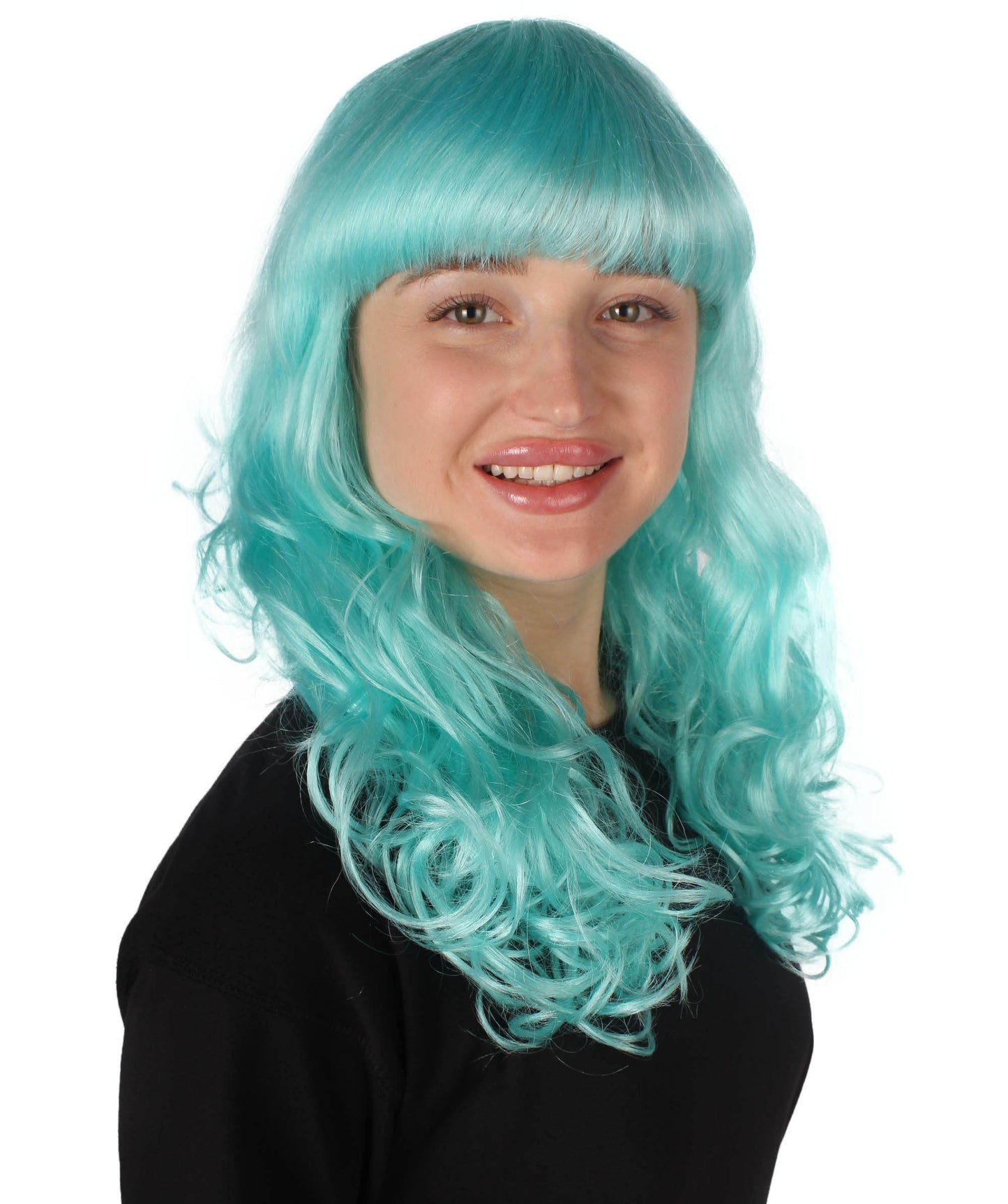 Wigs2you ハロウィンパーティープレミアム H-819 バットマン 女性ジョーカーウィッグ ブルーレイク色