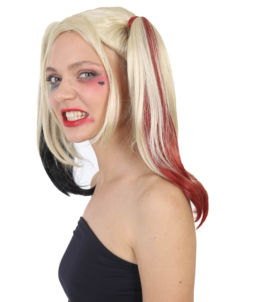 悪者女性のかつら|コスプレ・ブロンドのかつら|割増空気を通すCaplessなキャップH-473