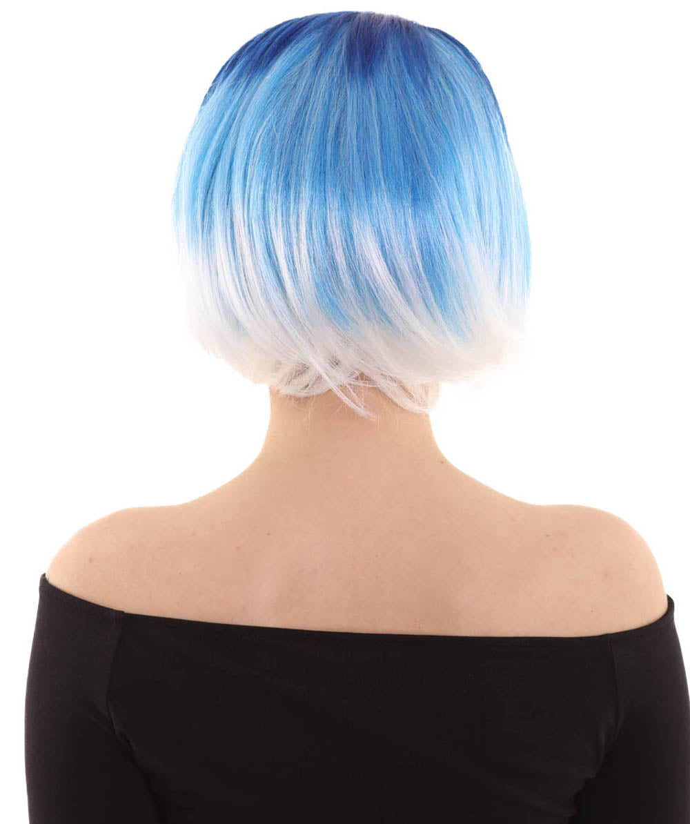 女性用ブルーストレートトレンディミッドオンブレウィッグ H-5275 ファンシースタイル プレミアムハロウィンパーティーウィッグコレクション