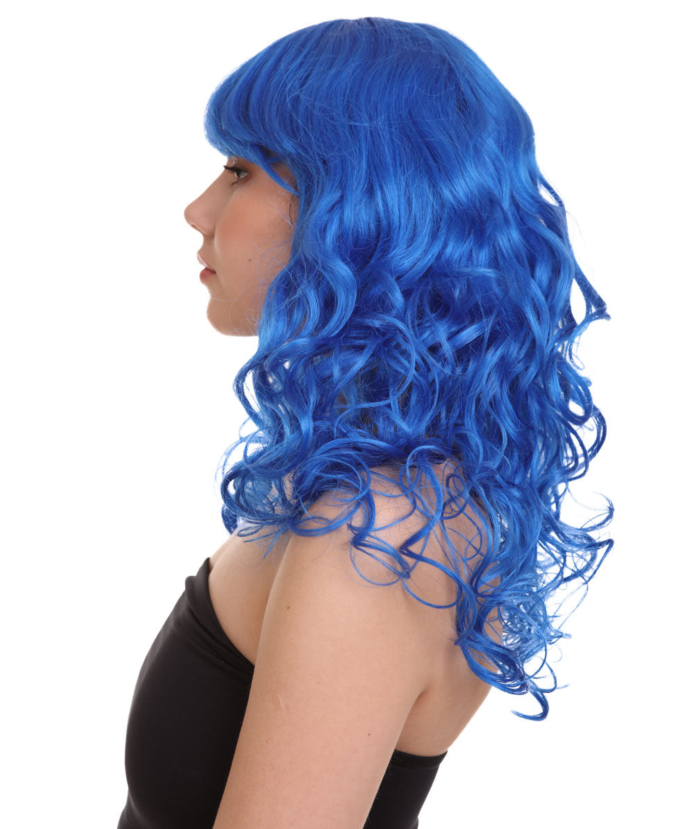Wigs2you ハロウィンパーティープレミアムレディース H-1005 着用しやすい ベラウィッグ ダークブルー色